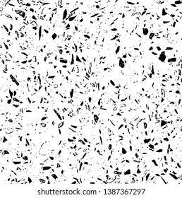 Vector grunge texture, a terrazzo surface. Abstract detaliled background. For posters, banners, retro and urban designs. Overlay it over any design to create grungy effect.