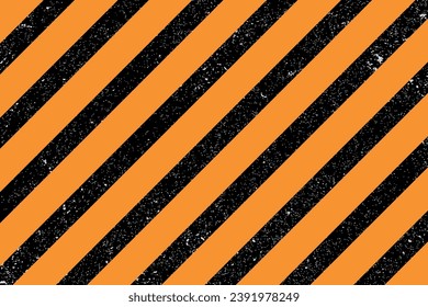 Vector grunge texture warning frame yellow and black diagonal stripes.