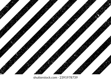 Vector grunge texture warning frame yellow and black diagonal stripes.