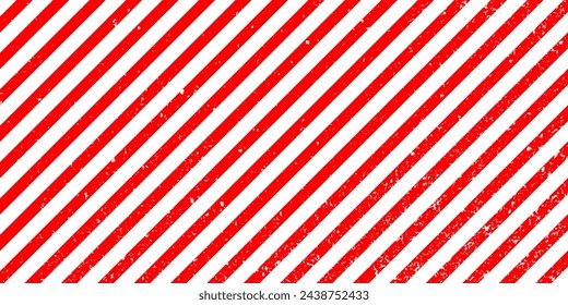 Vector Grunge Textur Warnrahmen rot und weiß diagonale Streifen.