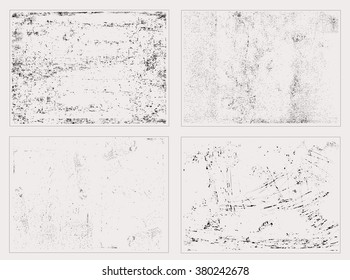 Vector grunge textures.Distress textures set.