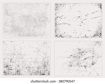 Vector grunge textures.Distress textures set.