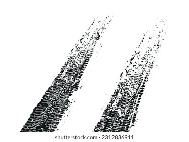 Vektor Grunge Reifenspuren Hintergrund.