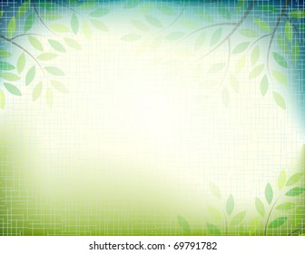 Vector of grunge tree frame
