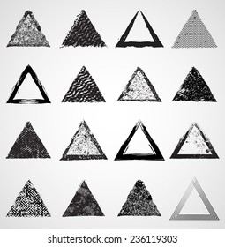 Vector Grunge Triangle Shapes . 