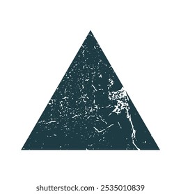 Vector Grunge triangle Stamp. Distress grain surface dust and rough background concept. Overlay texture stamps with banners, logos, icon, label and badges.
