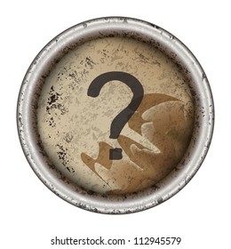 Vector grunge typewriter key symbol