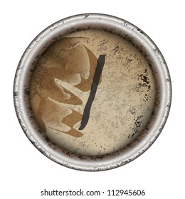Vector grunge typewriter key symbol