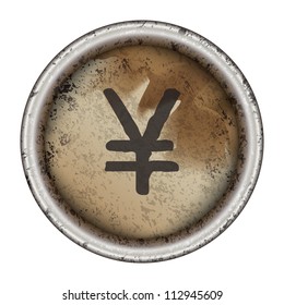 Vector grunge typewriter key symbol