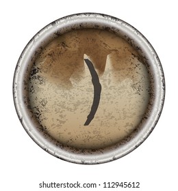 Vector grunge typewriter key symbol