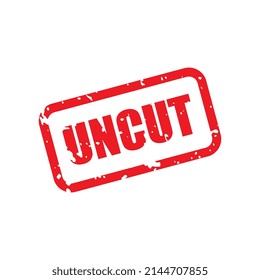 Vector Grunge Uncut Label on White Background