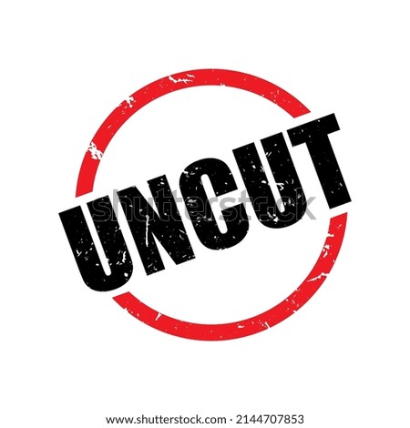 Vector Grunge Uncut Label on White Background