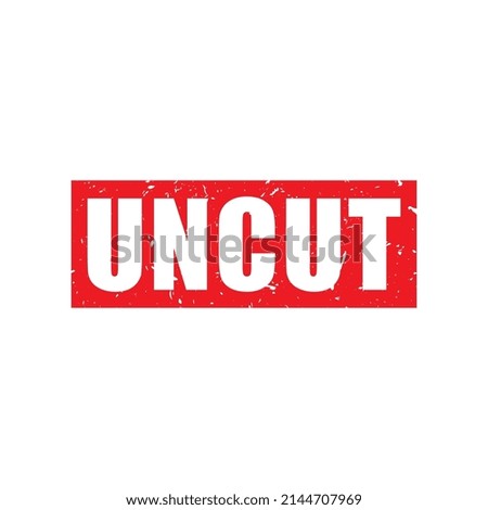 Vector Grunge Uncut Label on White Background