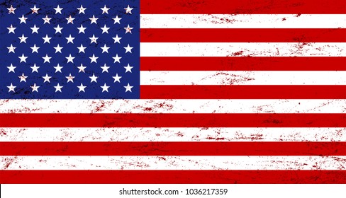 Vector grunge USA flag background