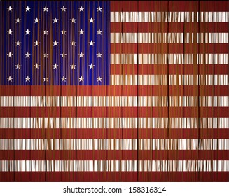 Vector grunge usa flag. Eps10