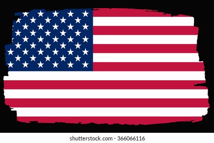 Vector grunge USA flag.American flag with grunge texture.