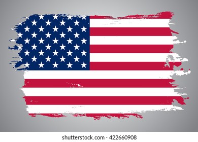 Vector grunge USA flag.American grunge flag.