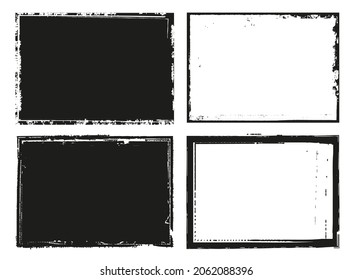 Vector grunge vintage frame set.