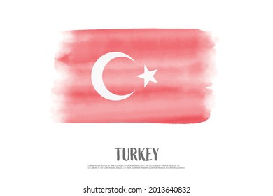 Vector grunge vintage Turkey flag.