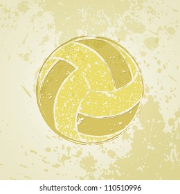 Vector Grunge Volleyball With Grunge Backgrounds