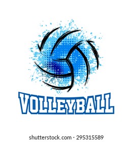 Vector Grunge Volleyball ( T-shirt, Poster, Banner, backdrops design ) 