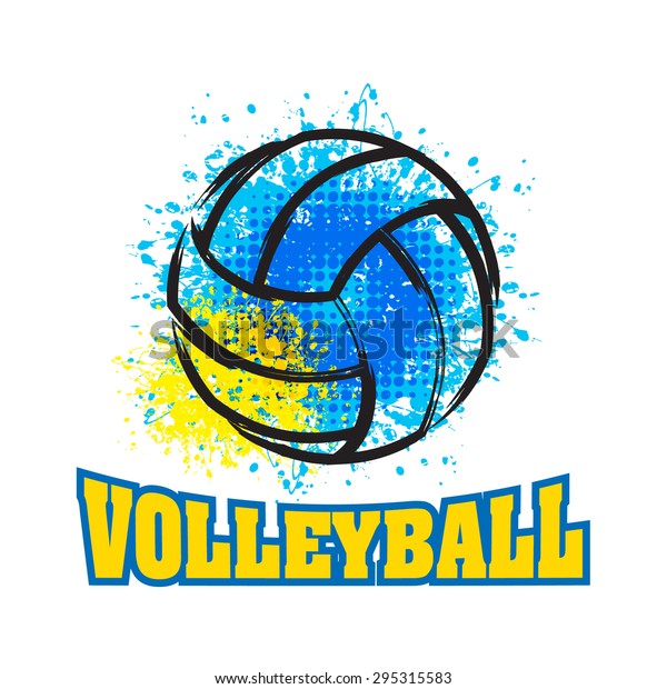 Vector Grunge Volleyball Tshirt Poster Banner Stock Vector (Royalty ...
