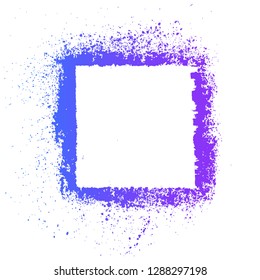 Vector grunge watercolor drop dots stain frame template