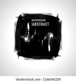 vector grunge. Watercolor. painting. black. Abstract texture. on white background