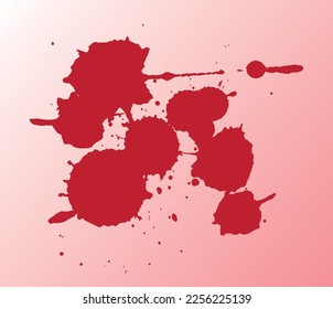 Vector grunge wine stains.Red splashes background. - Shutterstock ID 2256225139