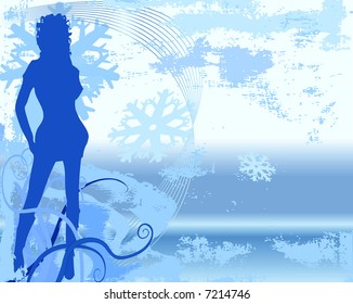 Vector Grunge woman