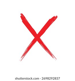 Vectorgraunge-X-Markierung. X-Schrägstrich-Symbol gekreuzt. Cross-Design-Element, um etwas aufzuheben, abzulehnen und abzulehnen .Vektorgrafik EPS 10 .