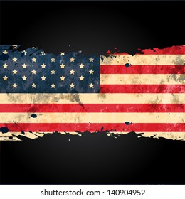 vector grungy american flag design