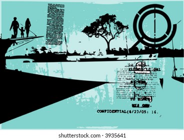 vector grungy background-click to my gallery for this type of illustrations