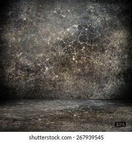 Vector Grungy concrete wall background
