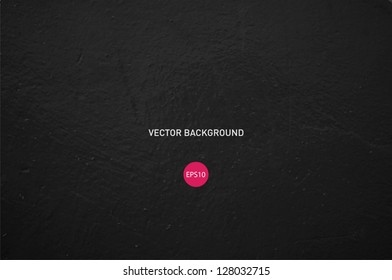 Vector grungy painted black wall background