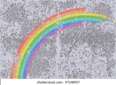 Vector grungy rainbow background