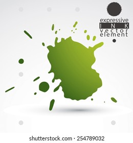 Vector grungy watercolor shaded painting, colorful expressive messy blob, eps8, untidy background.
