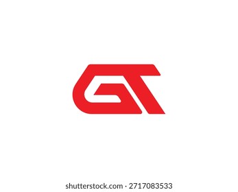 Logotipo de Vector GT, letra GT, diseño de logotipo de letra GT. Diseño del logotipo de la letra TG.