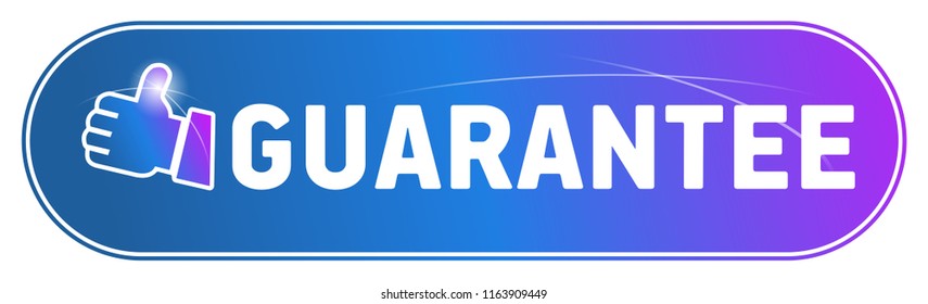 Vector guarantee button and icon