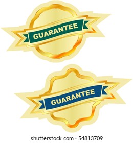 Vector guarantee label. Gold set.