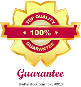 Vector guarantee label for sale.