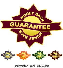 Vector guarantee label. Vector set.