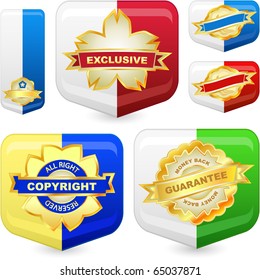 Vector guarantee label set. Great collection.