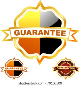 Vector guarantee sign for sale.