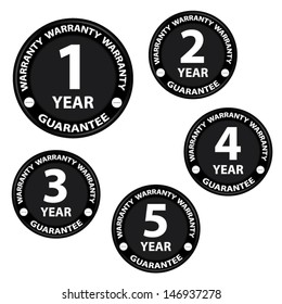 Vector guarantee sign, warranty label 