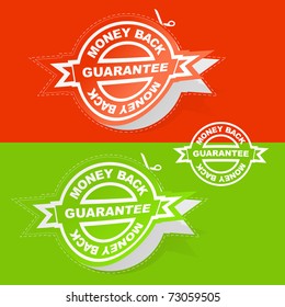 Vector guarantee stickers.