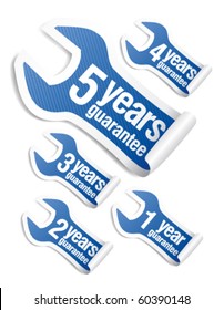 vector guarantee stickers set