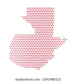 Vector Guatemala Dotted Map Illustration, kann für Geschäftsdesigns, Präsentationen oder alle geeigneten Designs verwendet werden.