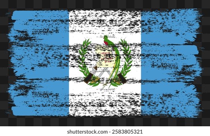 Vector Guatemala flag in grunge style on transparent background