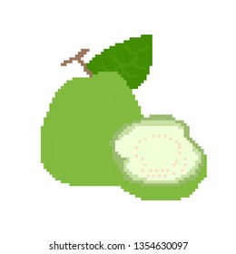 vector Guava concept in pixel art